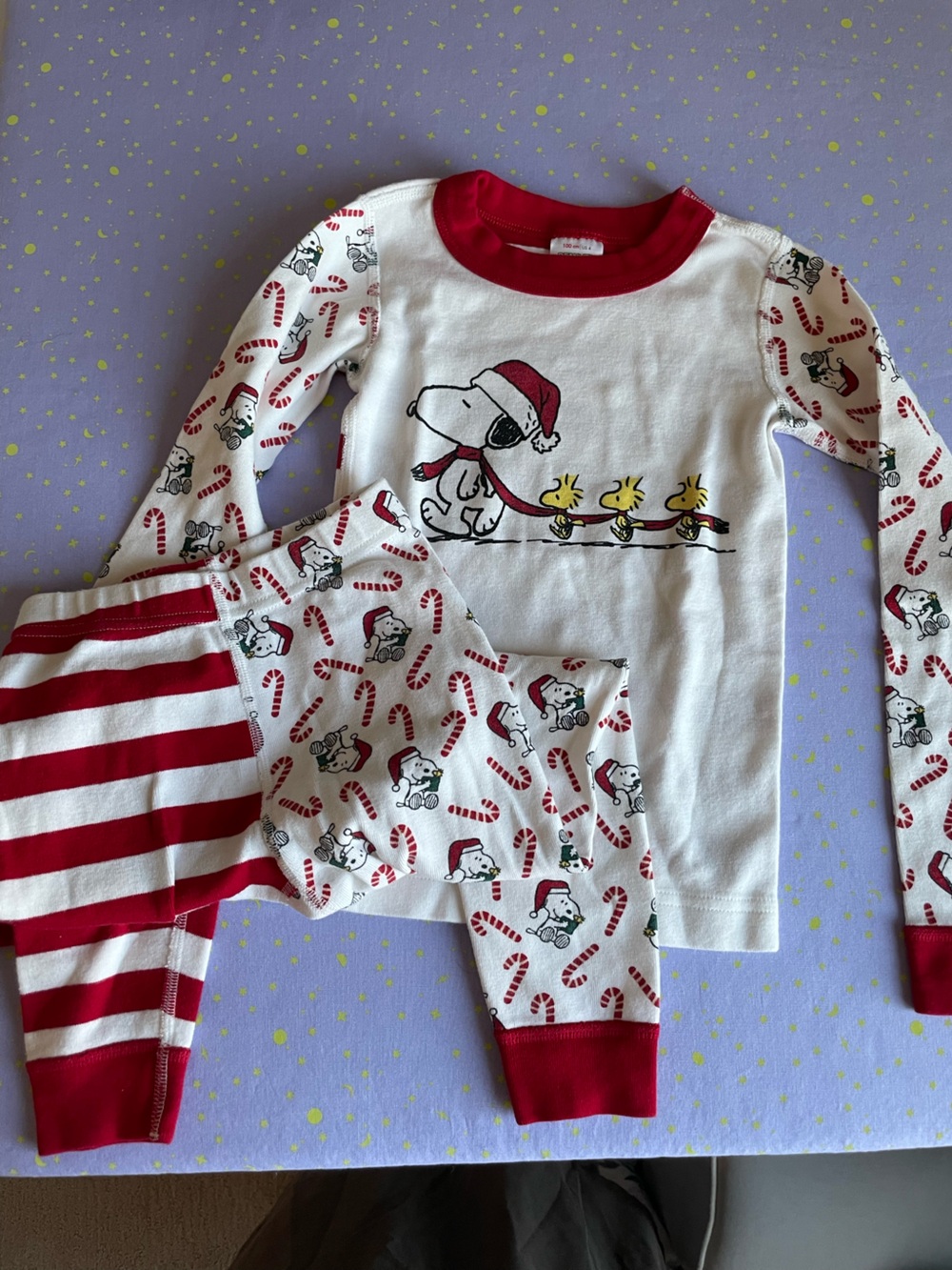 Hanna Andersson Snoopy Peanuts Pajamas Size 4 100% Cotton